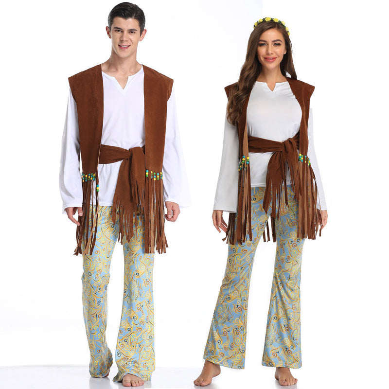 Costume de Far West avec gilet à franges