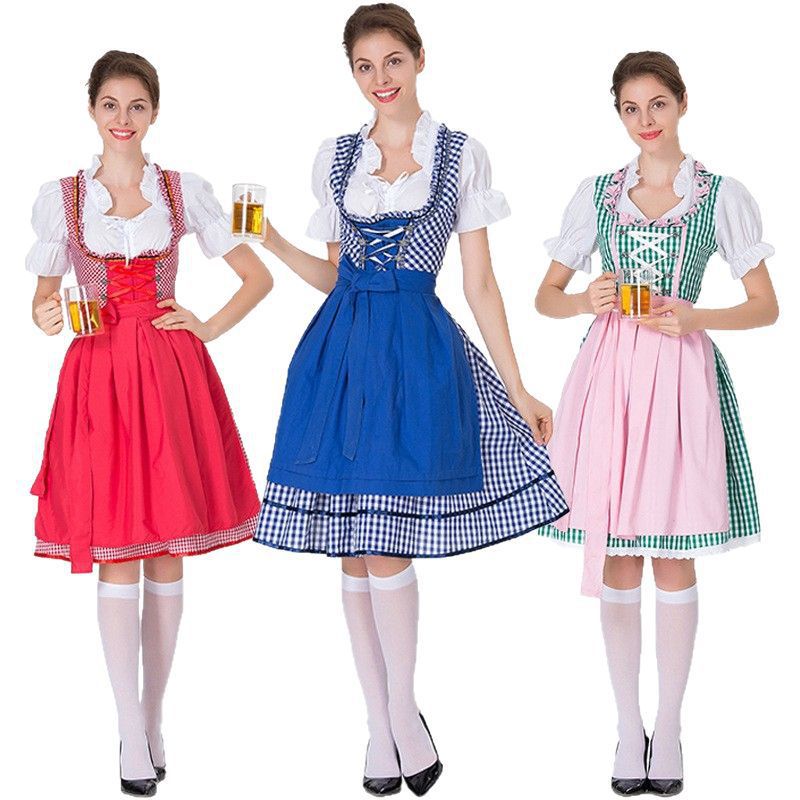 Dirndl pour femmes à coupe moderne et volants