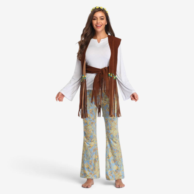 Costume de Far West avec gilet à franges