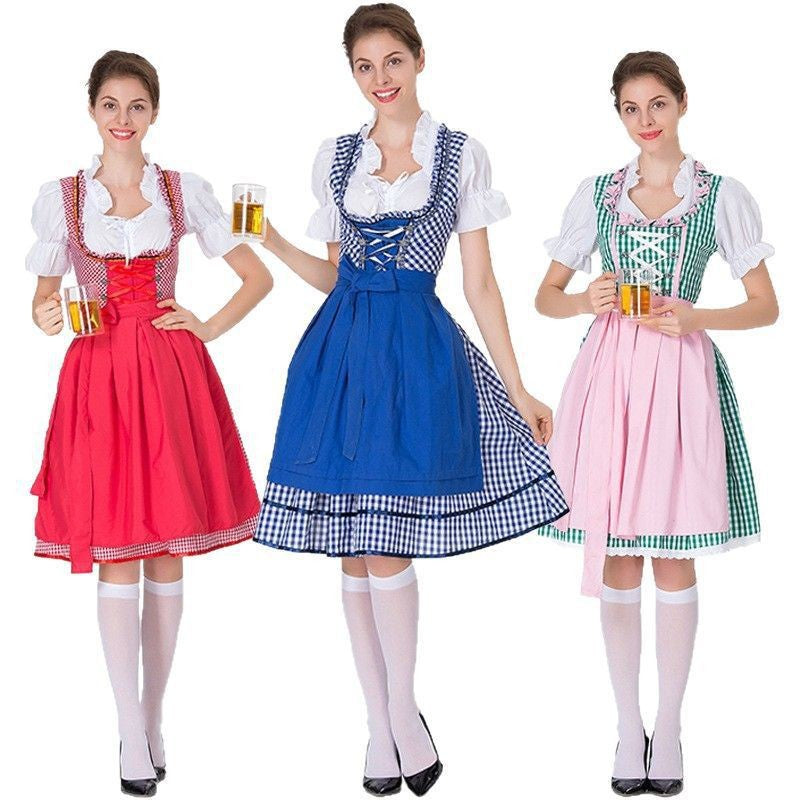 Dirndl pour femmes à coupe moderne et volants