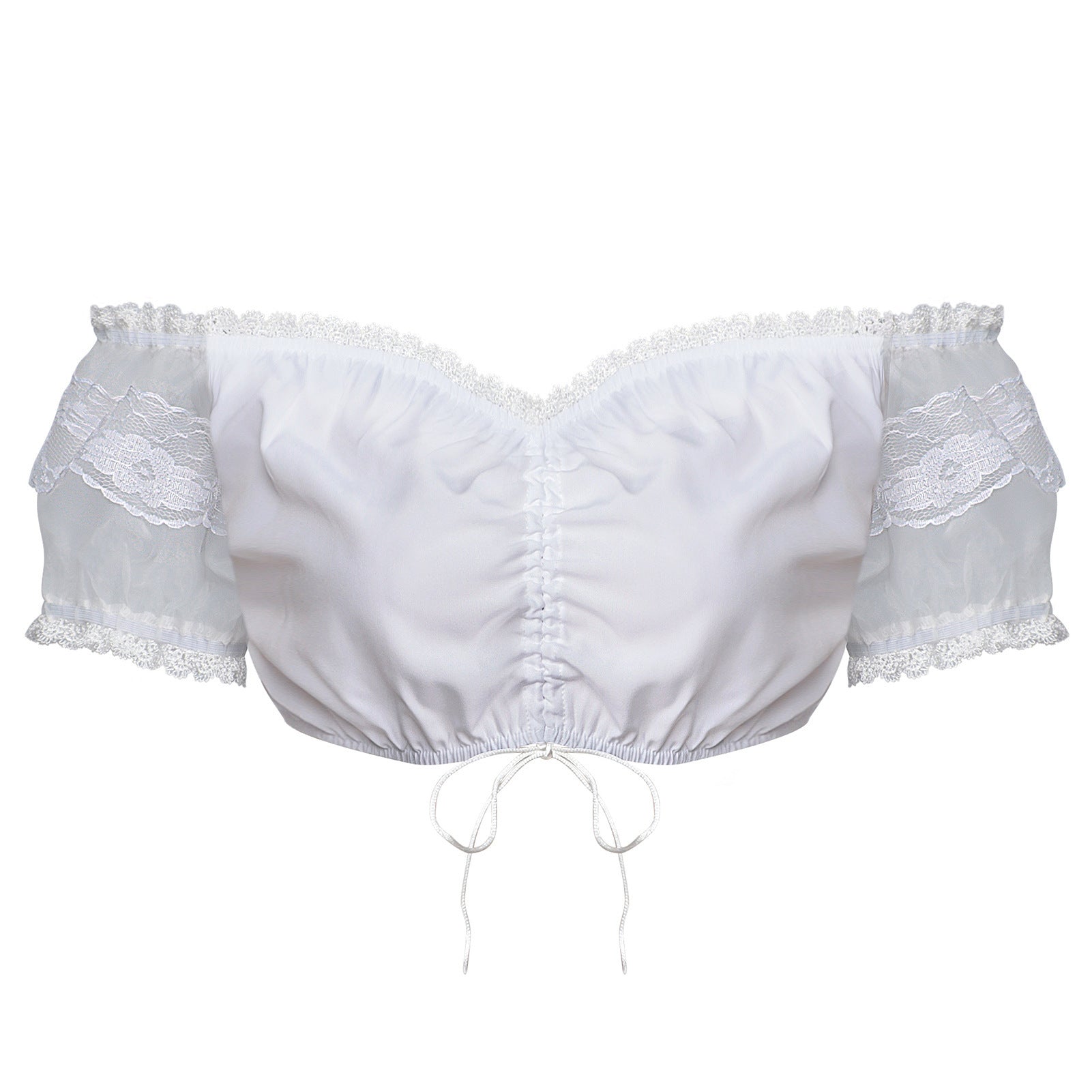 Boléro en dentelle pour femmes avec col montant
