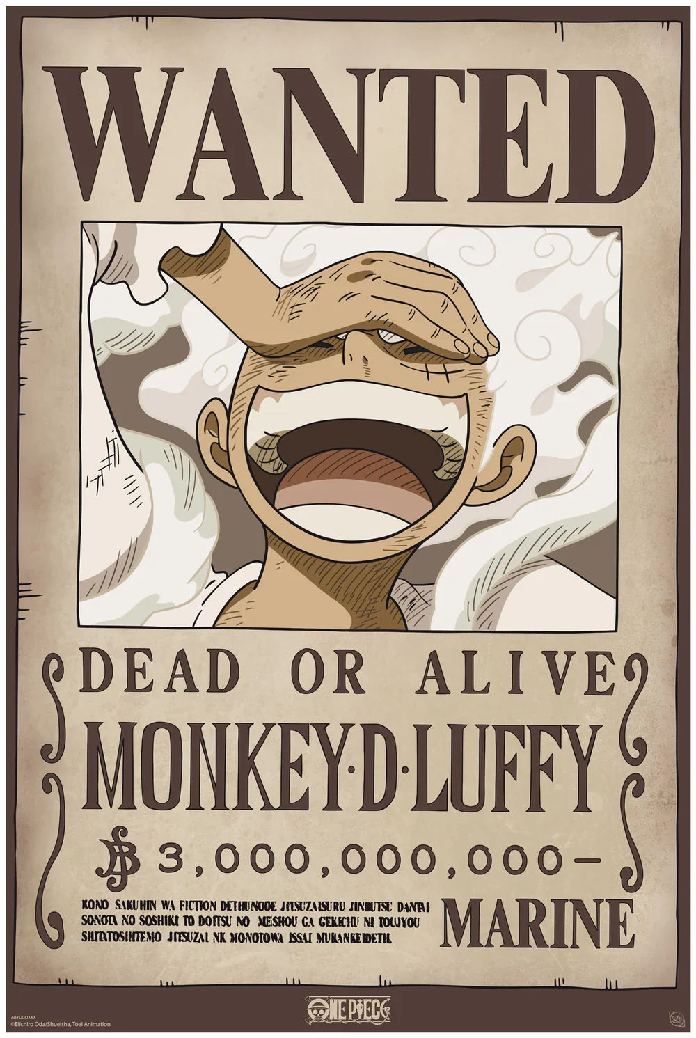 One Piece Gezochte Luffy Wano Maxi-wandposter - 61 x 91.5 cm