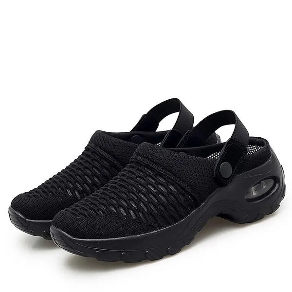 Comfortabele mesh-klompen voor dames - luchtkussen, antislip en gemakkelijk aan te trekken