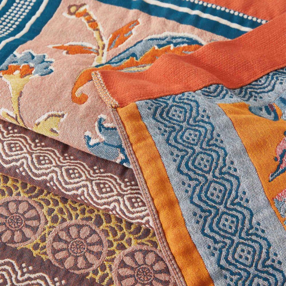 Plaid en coton doux Sunburst pour décoration intérieure chaleureuse