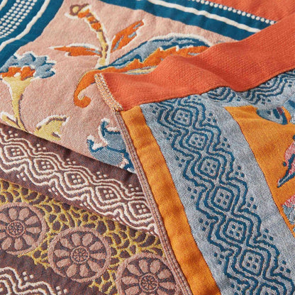 Soft Sunburst Cotton Throw Blanket for Cozy Home Decor