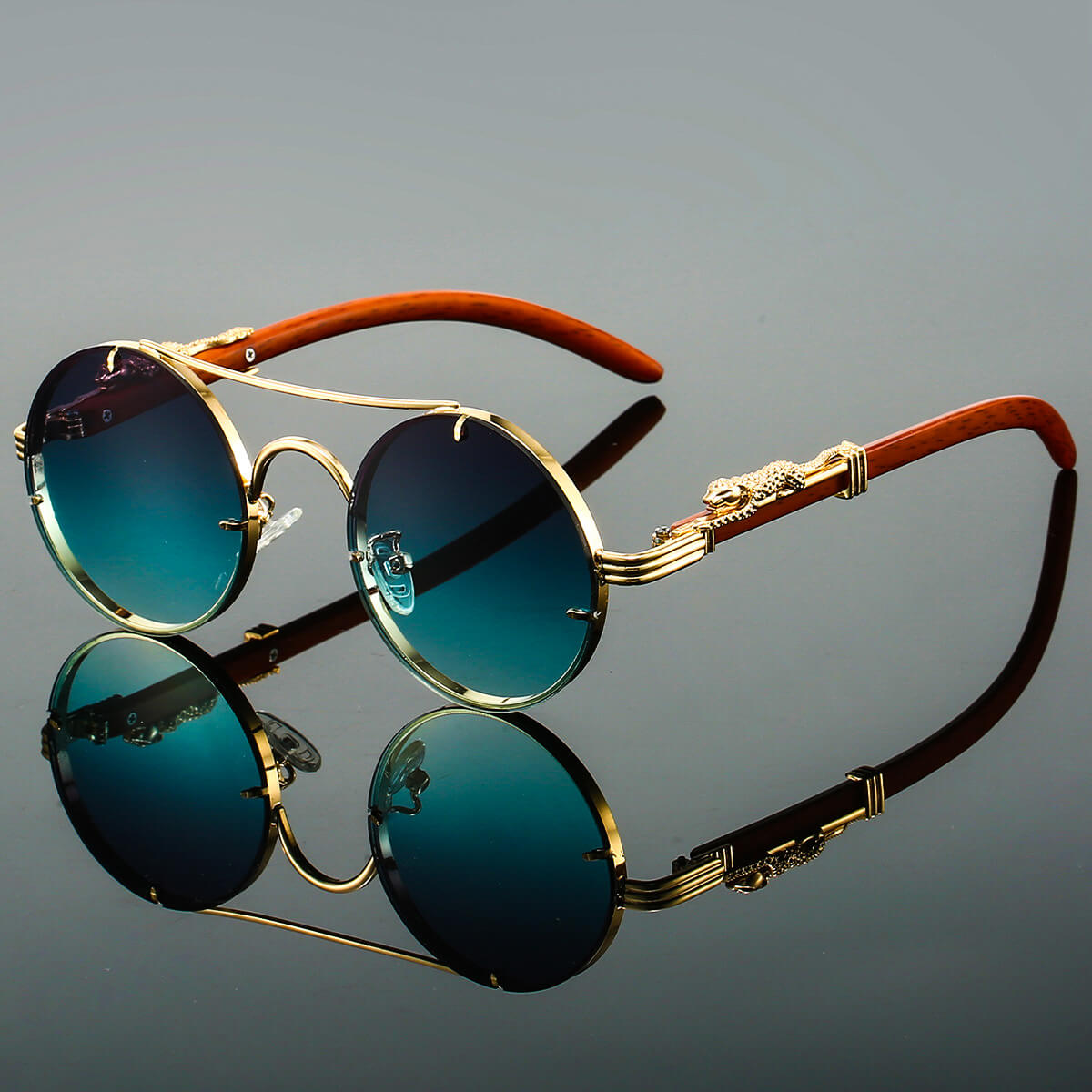 | Panthera Women’s Retro Round Sunglasses