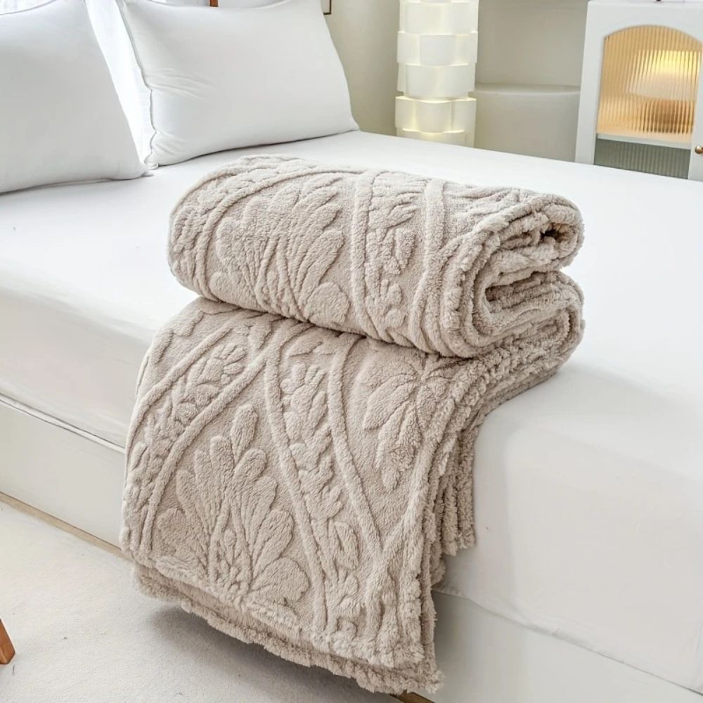Plaid en jacquard tissé Paris confortable pour maison et voyage