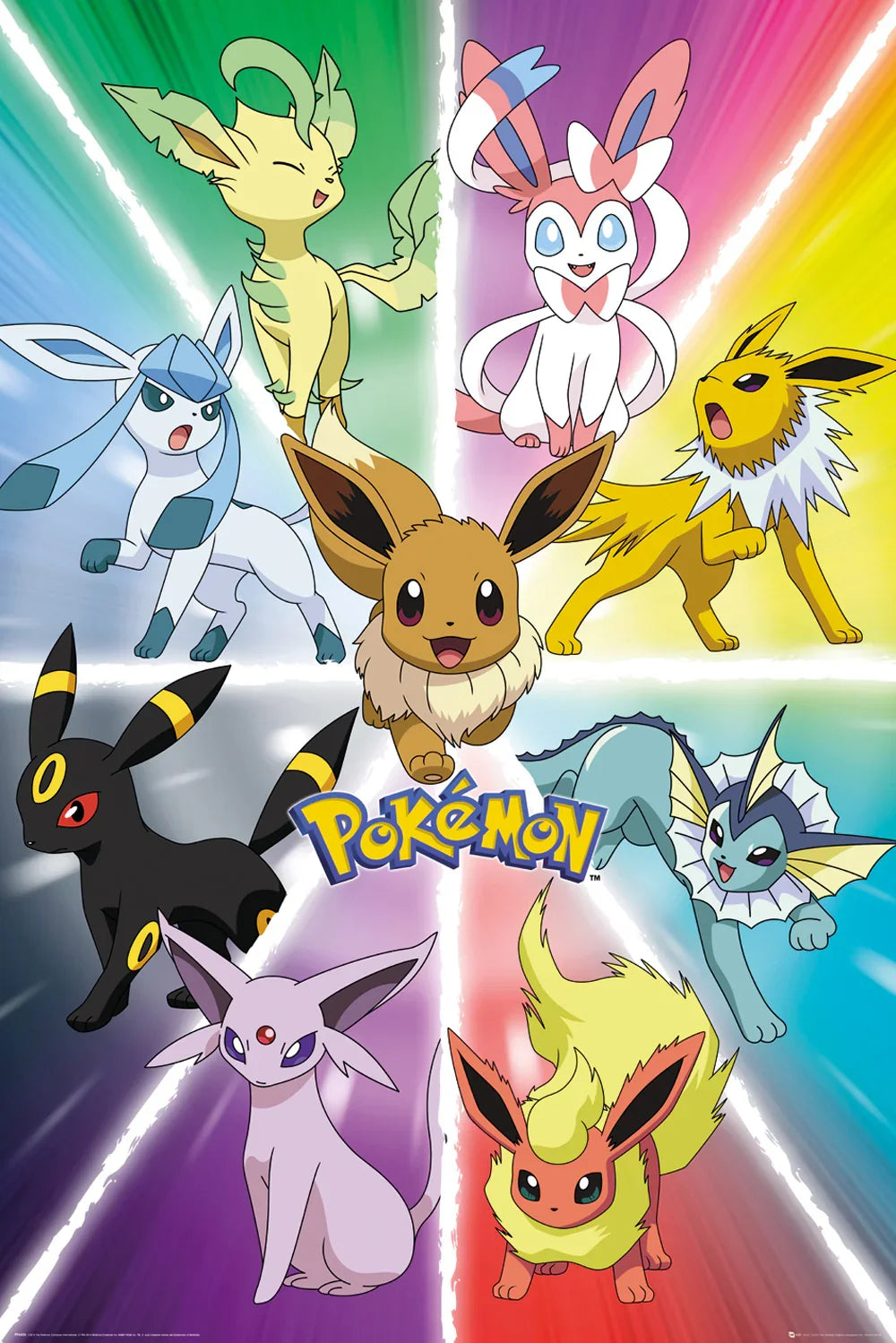 Pokémon Eevee Evolutions Maxi Wall Poster - 61 x 91.5 cm