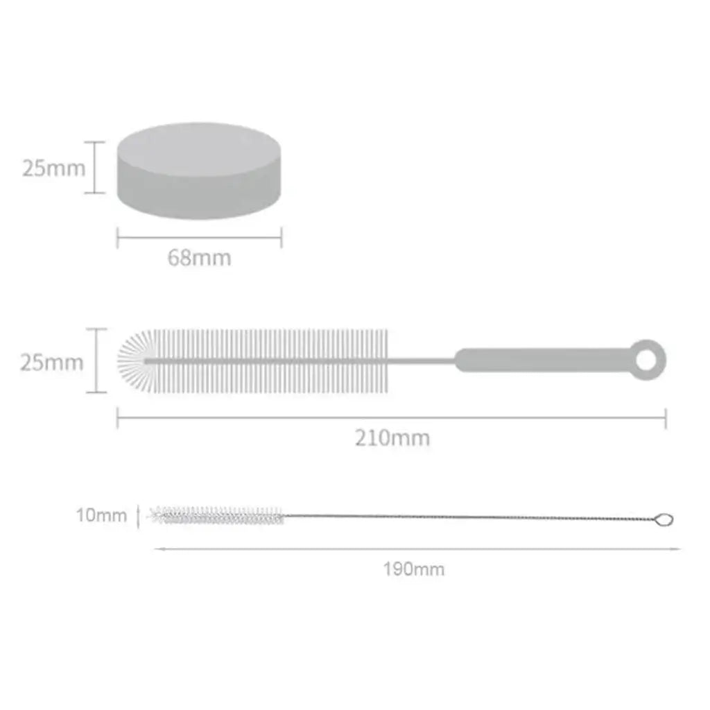 Kit de brosses de nettoyage pour fontaine à eau pour chat - 3 pièces