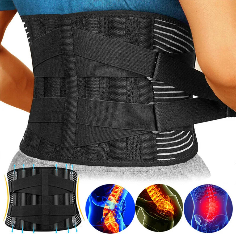 Adjustable Lumbar Support Belt Featuring Reinforced 360° Compression