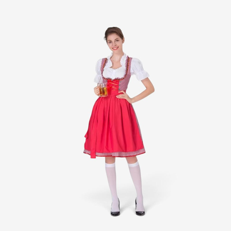 Dirndl pour femmes à coupe moderne et volants