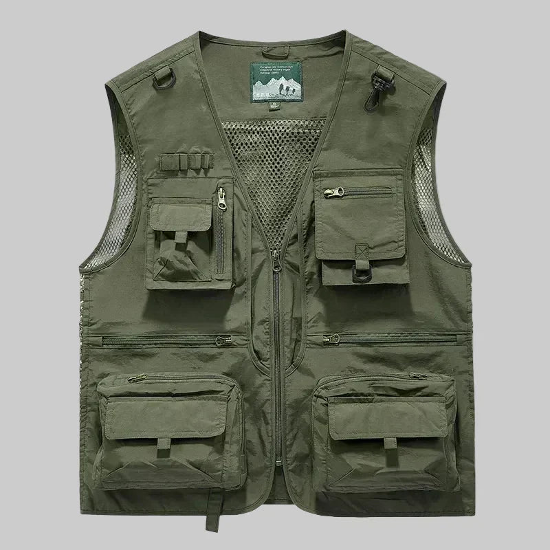 Breathable Utility Vest – Lightweight Multi-Pocket Mesh Outdoor Vest