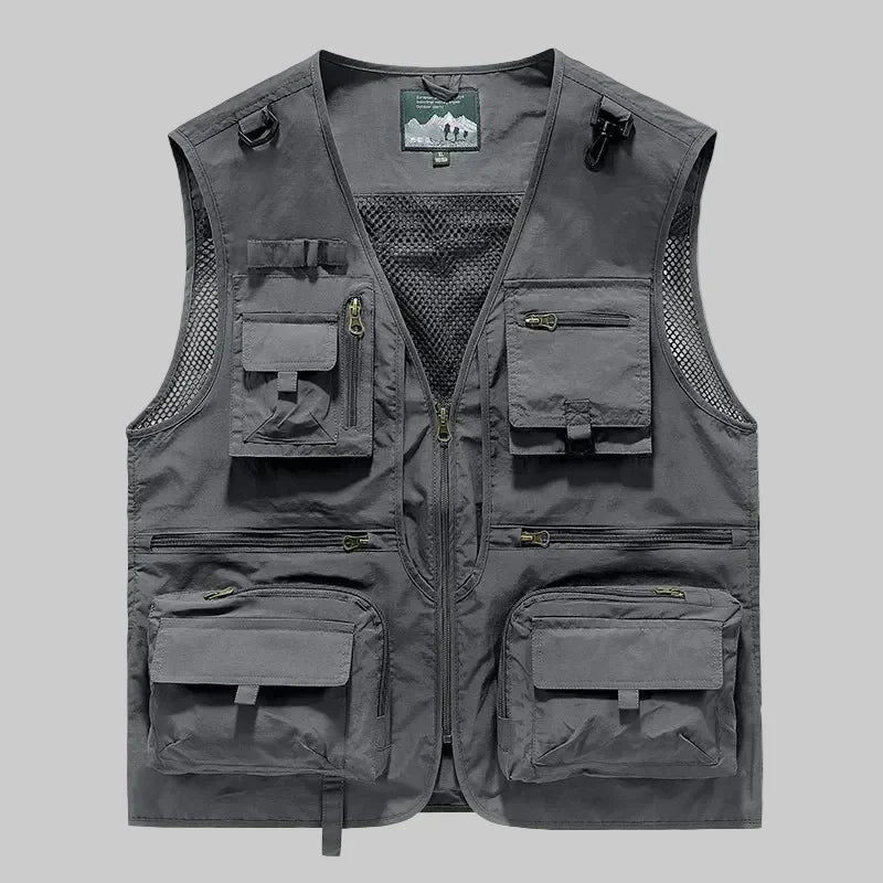 Breathable Utility Vest – Lightweight Multi-Pocket Mesh Outdoor Vest