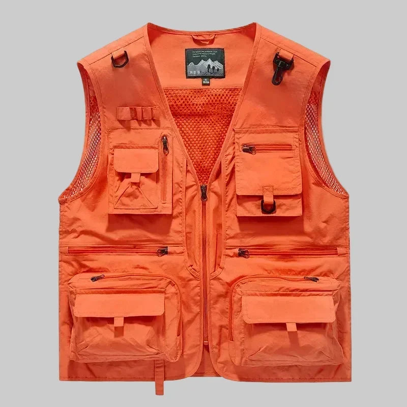 Breathable Utility Vest – Lightweight Multi-Pocket Mesh Outdoor Vest