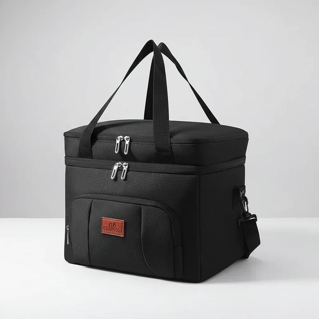 Multifunctional Double Layers Cooler Lunch Bags Large Capacity