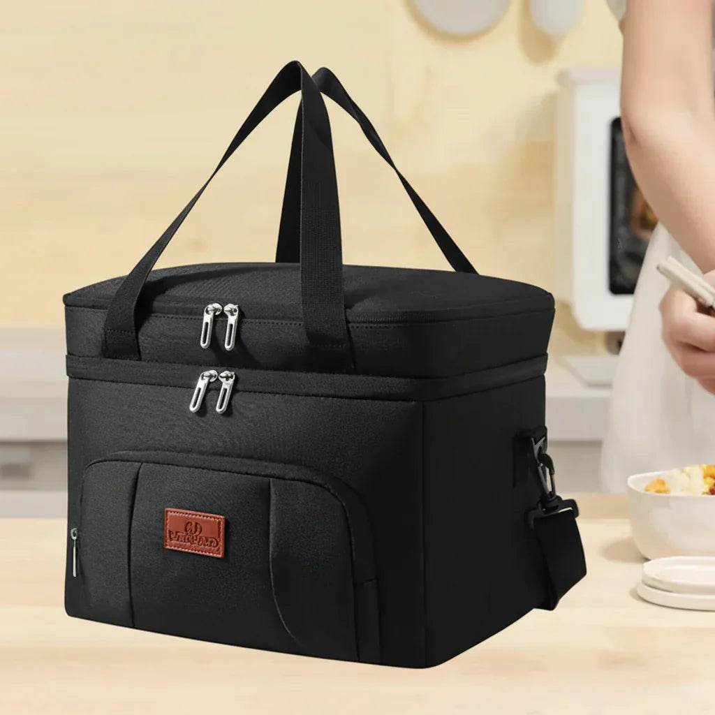 Multifunctional Double Layers Cooler Lunch Bags Large Capacity