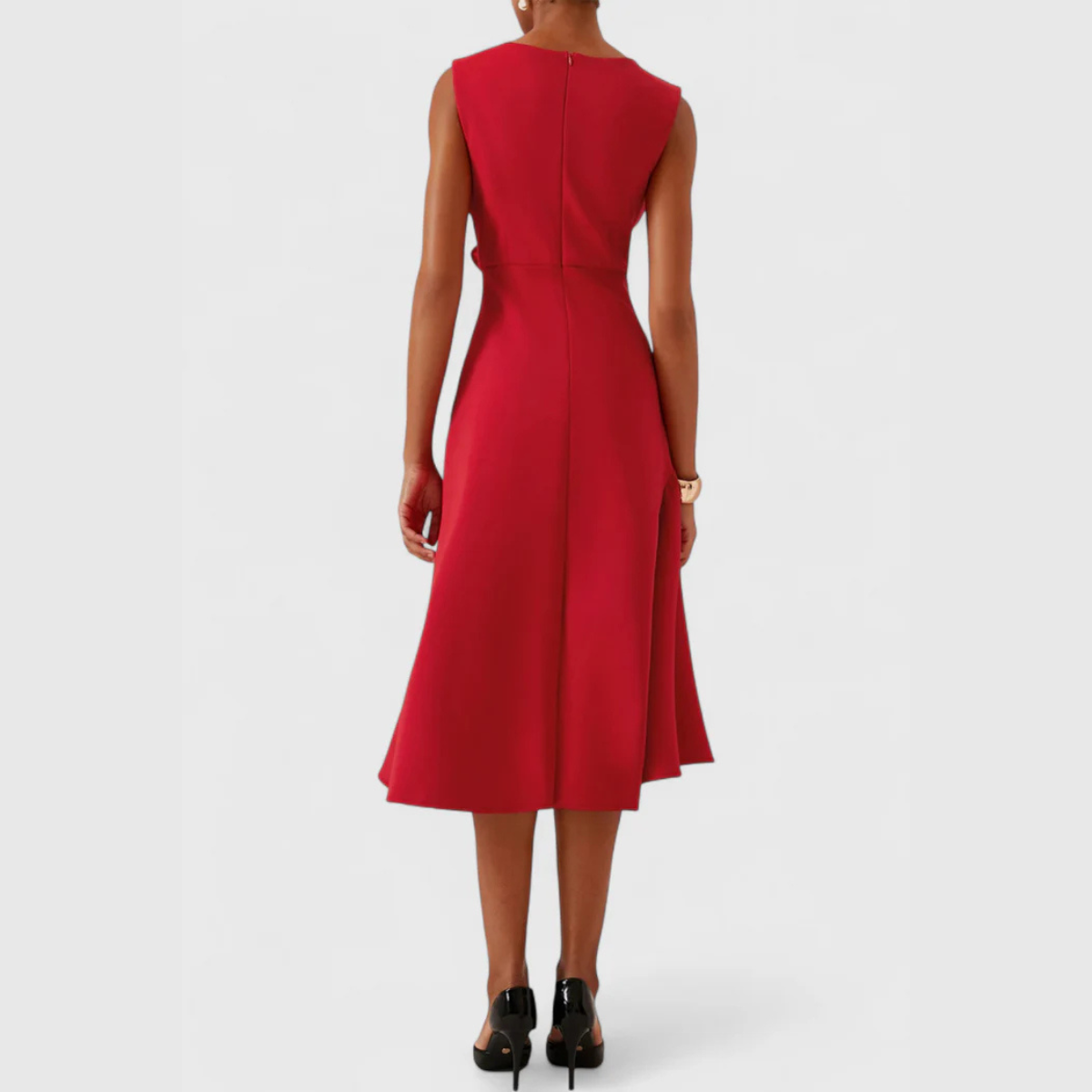 Sheila™ | Draped Asymmetric Midi Gown