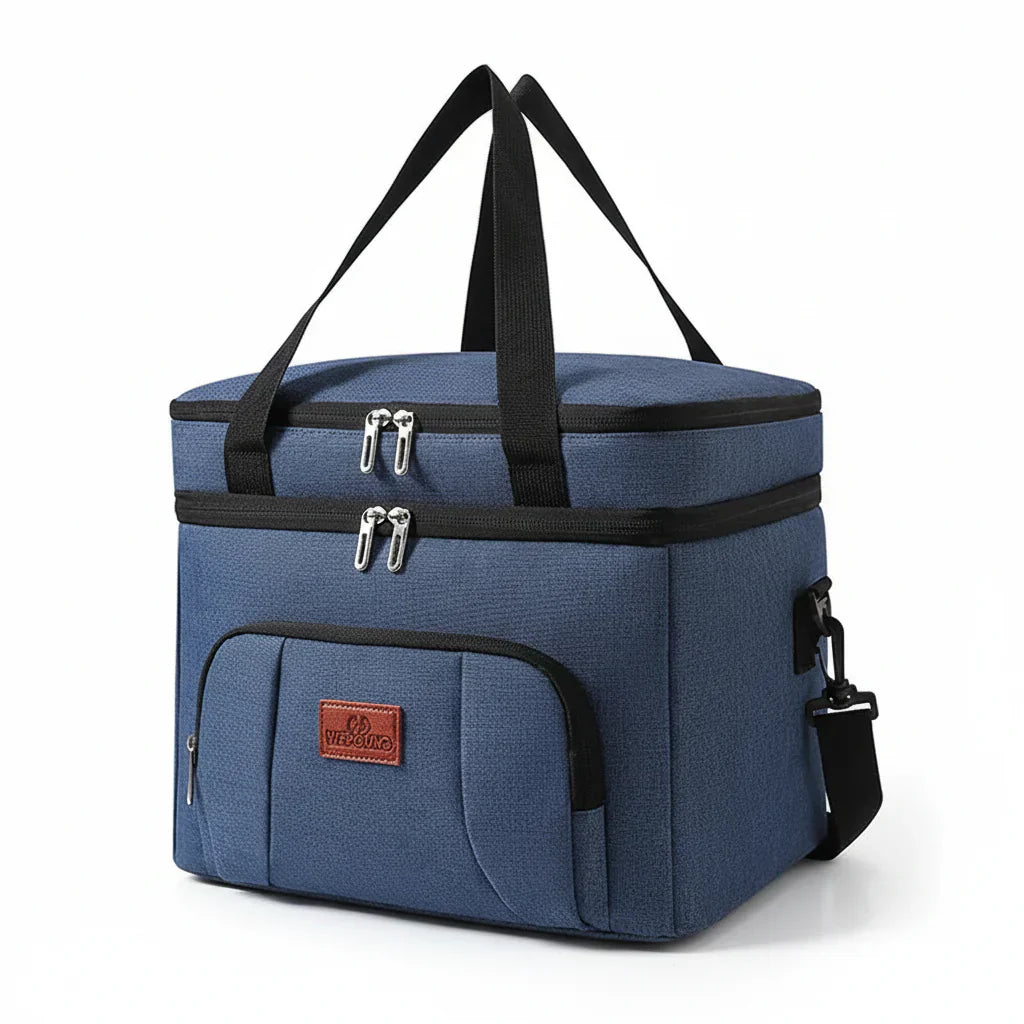 Multifunctional Double Layers Cooler Lunch Bags Large Capacity