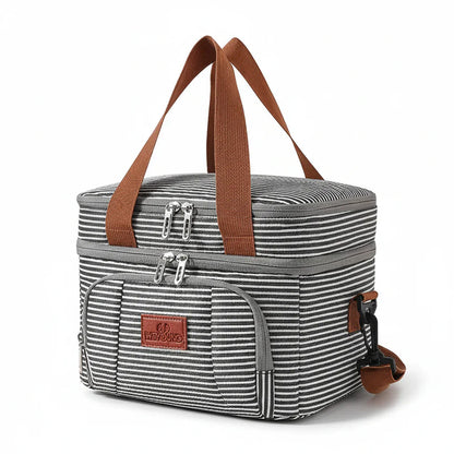 Multifunctional Double Layers Cooler Lunch Bags Large Capacity