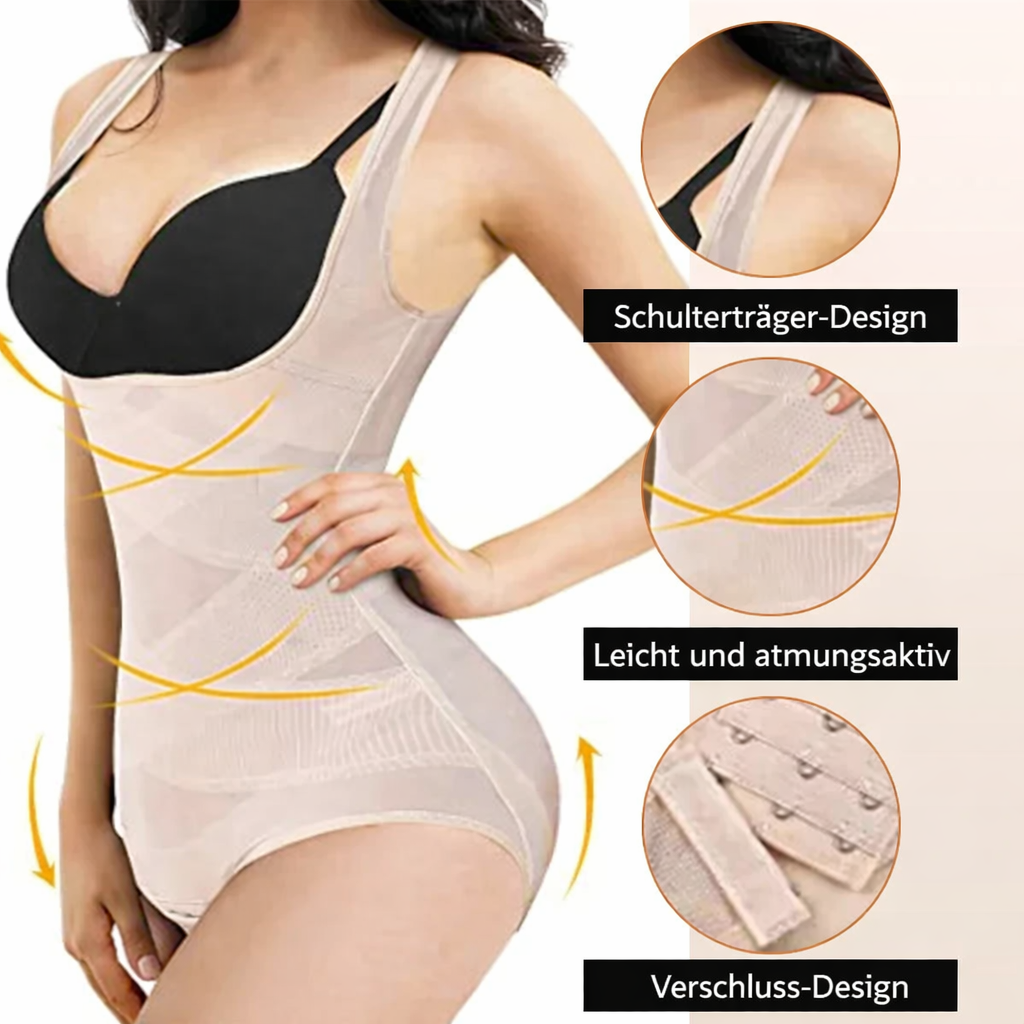 Combinaison gainante sans coutures pour femme - sous-vêtement sculptant lissant le ventre et la taille