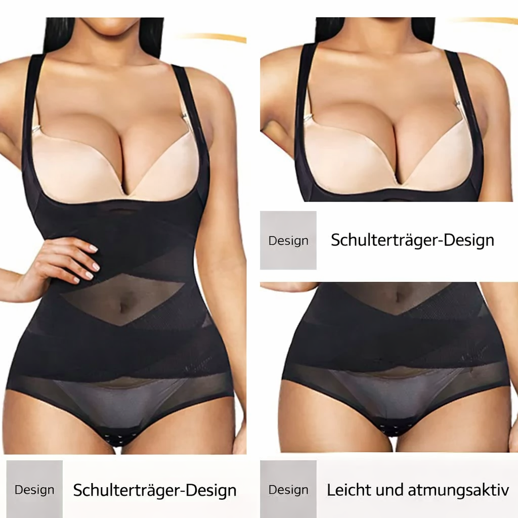 Combinaison gainante sans coutures pour femme - sous-vêtement sculptant lissant le ventre et la taille