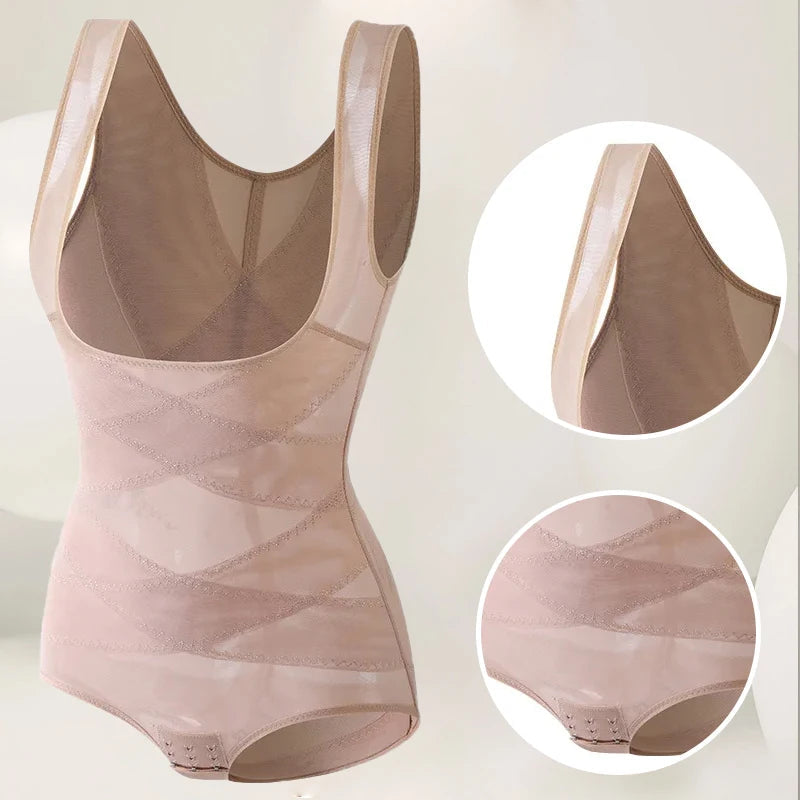 Combinaison gainante sans coutures pour femme - sous-vêtement sculptant lissant le ventre et la taille