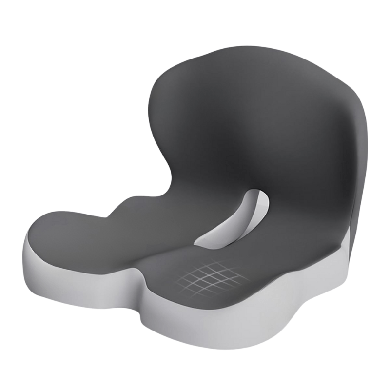 Coussin d’assise ergonomique en mousse à mémoire de forme – soutien antidérapant pour bureau, voiture et voyage