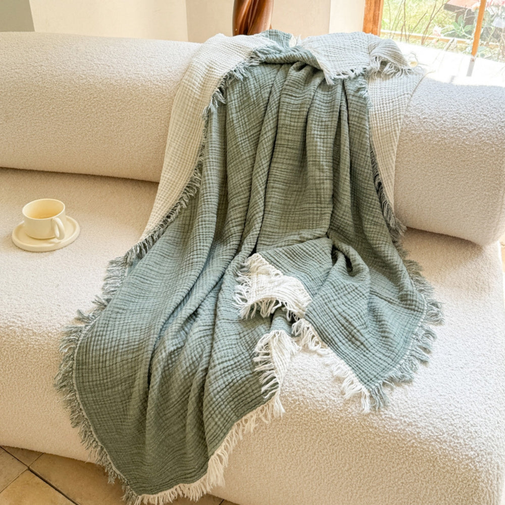 Soft Muslin Cotton Baby Blanket - Breathable Gauze Swaddle Wrap