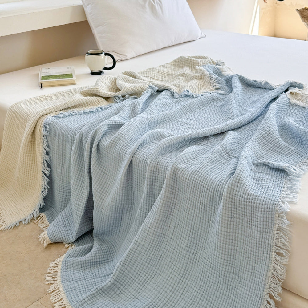 Soft Muslin Cotton Baby Blanket - Breathable Gauze Swaddle Wrap