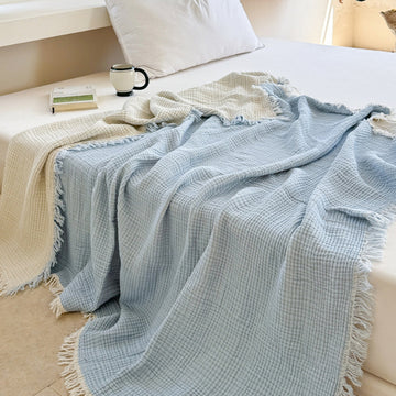 Soft Muslin Cotton Baby Blanket - Breathable Gauze Swaddle Wrap