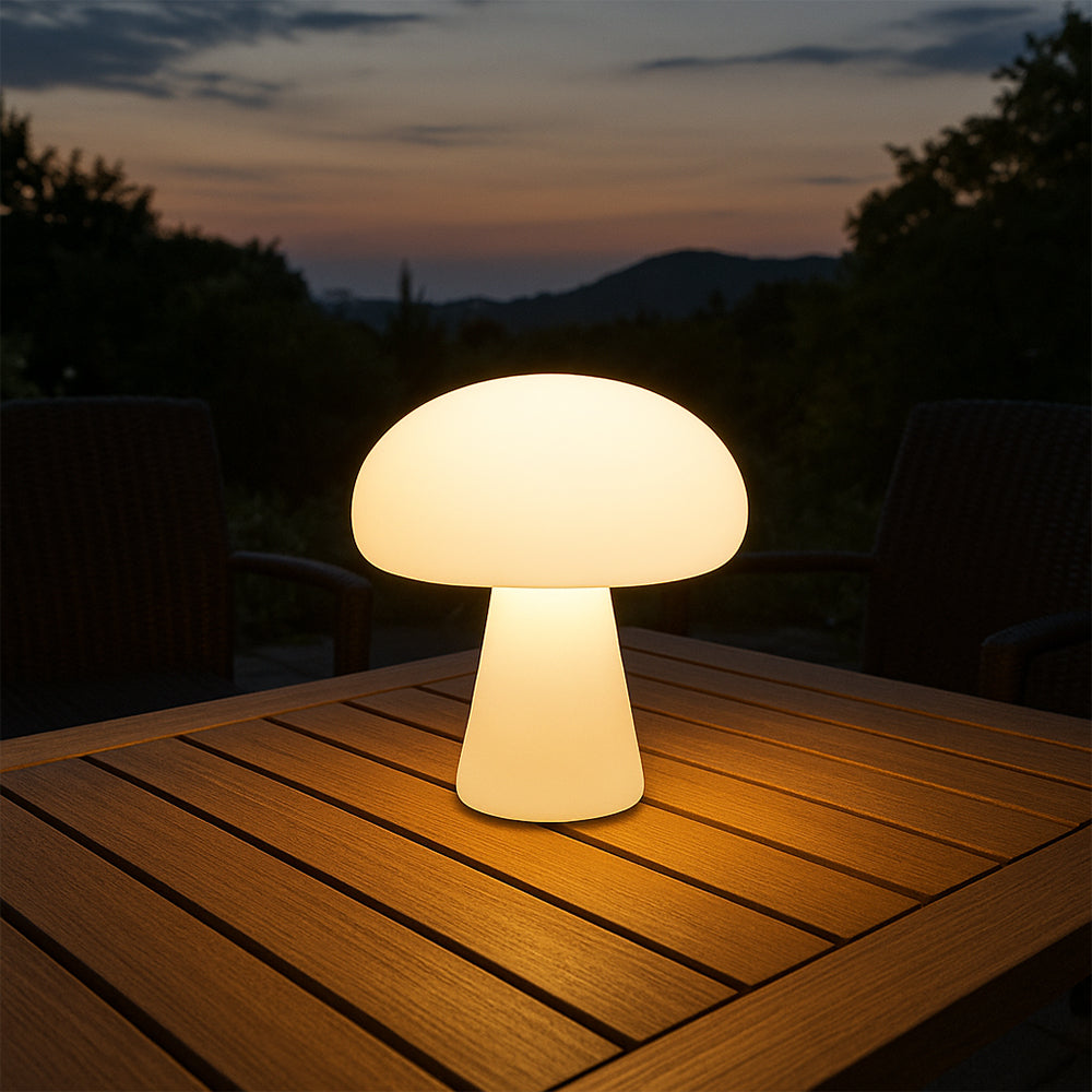 Stylish Mushroom Table Lamp | Warm White LED for Home & Garden