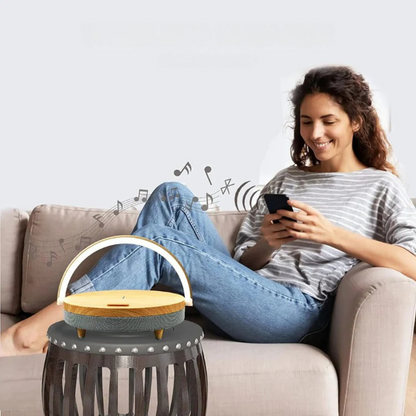 LED Wireless Charging Table Lamp with Bluetooth Speaker for Home