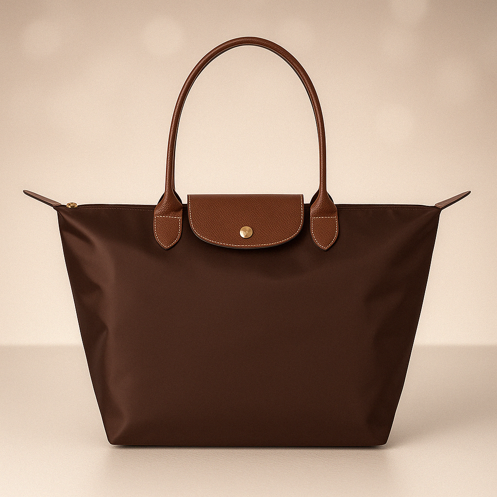 Water-Resistant Tote Bag | Deluxe Oxford Fabric With Leather Trim