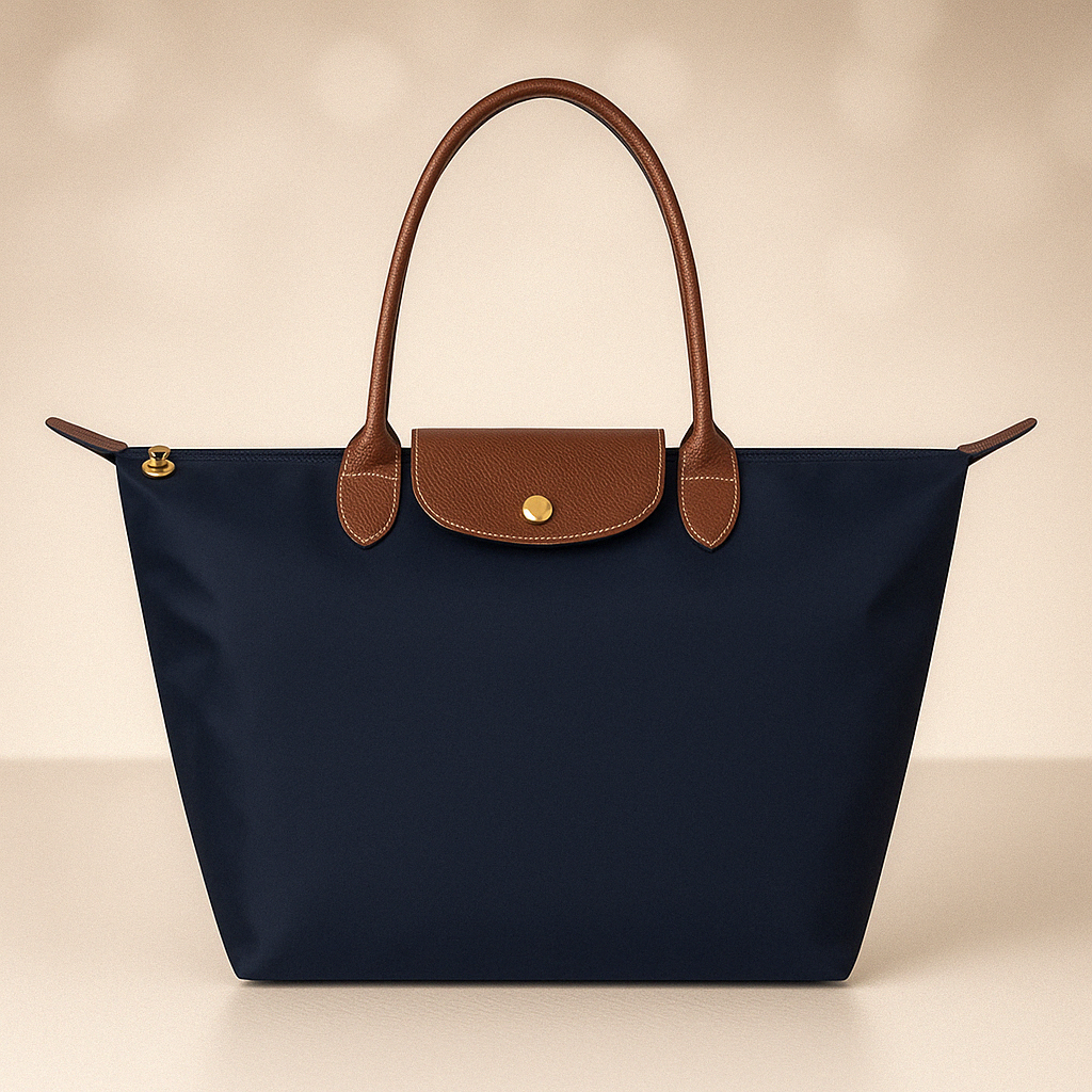 Water-Resistant Tote Bag | Deluxe Oxford Fabric With Leather Trim