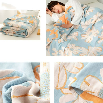 Soft Cotton Daisy Throw Blanket for Summer Home Decor & Comfort
