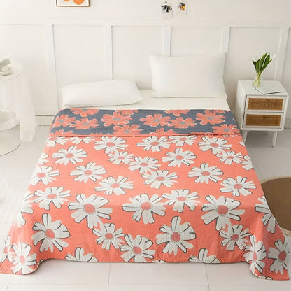 Soft Cotton Daisy Throw Blanket for Summer Home Decor & Comfort
