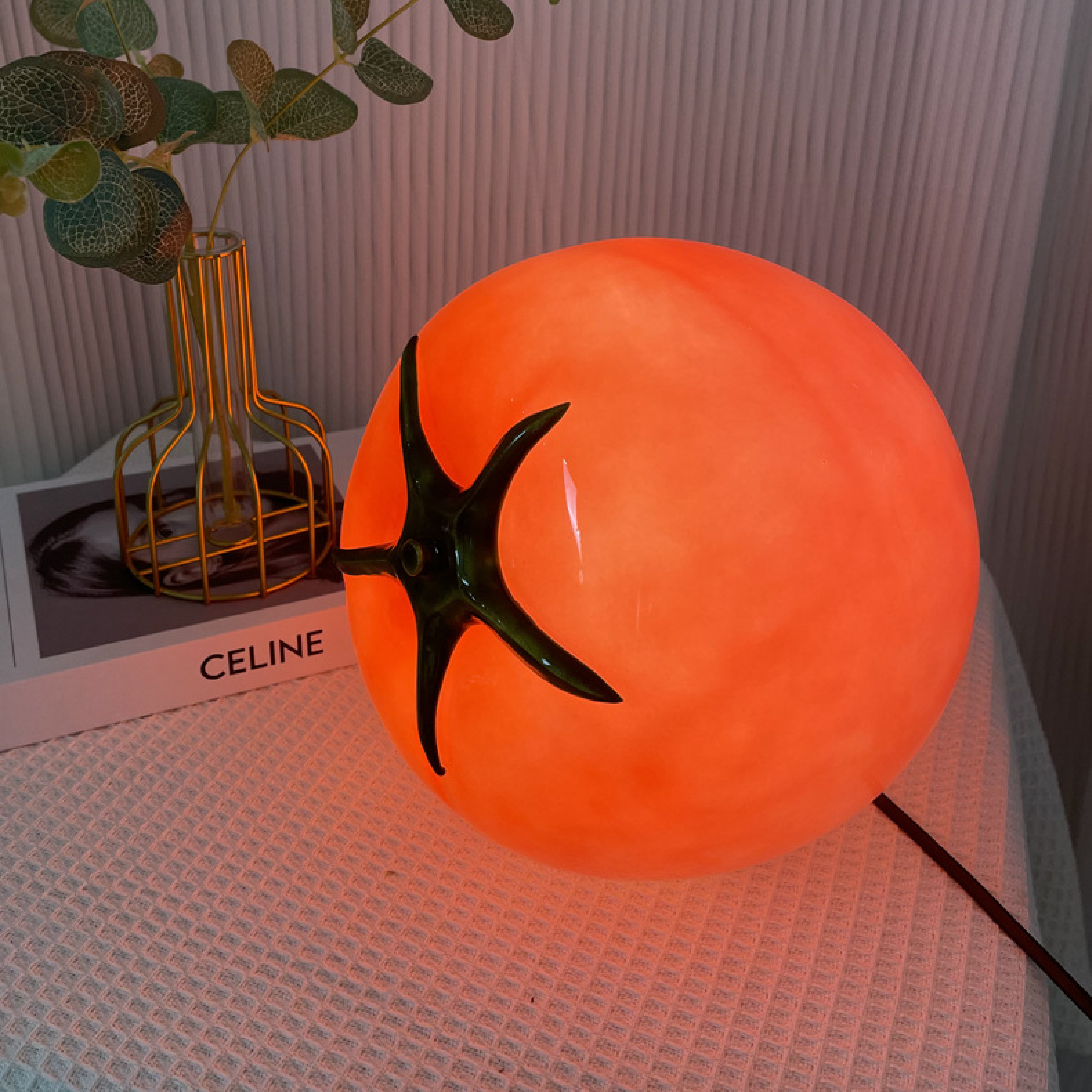 LED Tomato Table Lamp | Modern Kitchen Decor & Unique Lighting