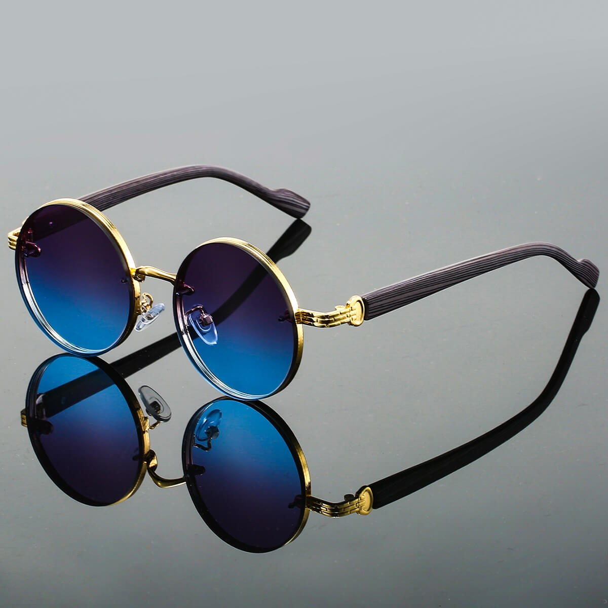 | Torvane Men’s Round Metal Sunglasses