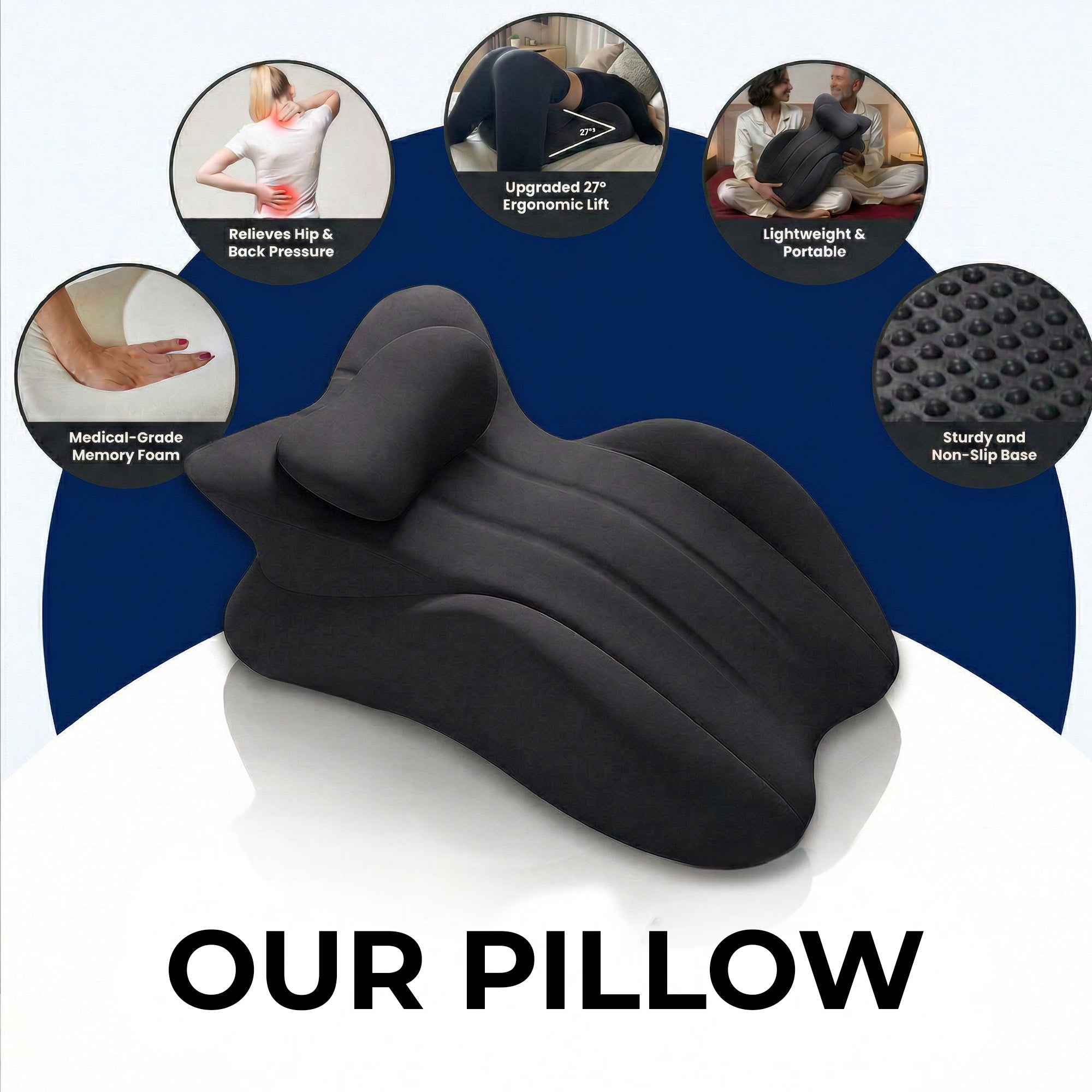 Ergonomisches Intimitätsstützkissen für Komfort und Positionierung