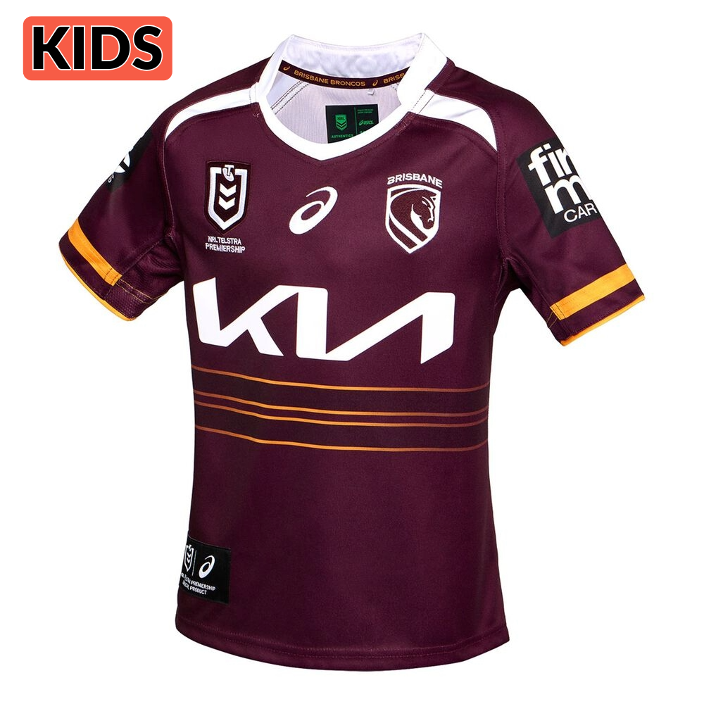 Maillot domicile 2026 des Brisbane Broncos Kids