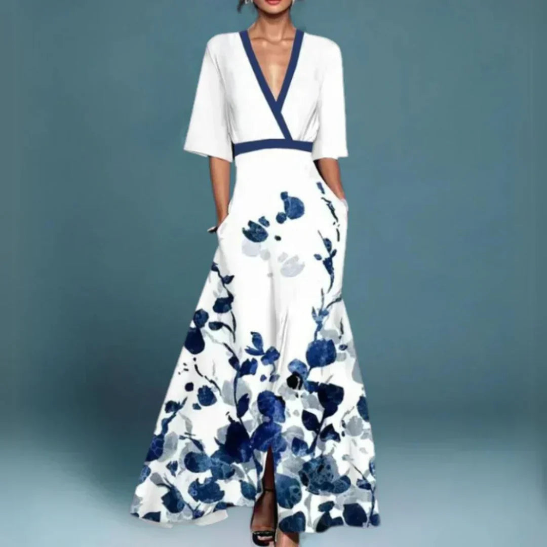 Jill™ | Refined Maxi Dress with Floral Pattern