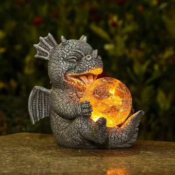 Dragon LED Night Light | Warm Glow Resin Table Lamp for Home Decor