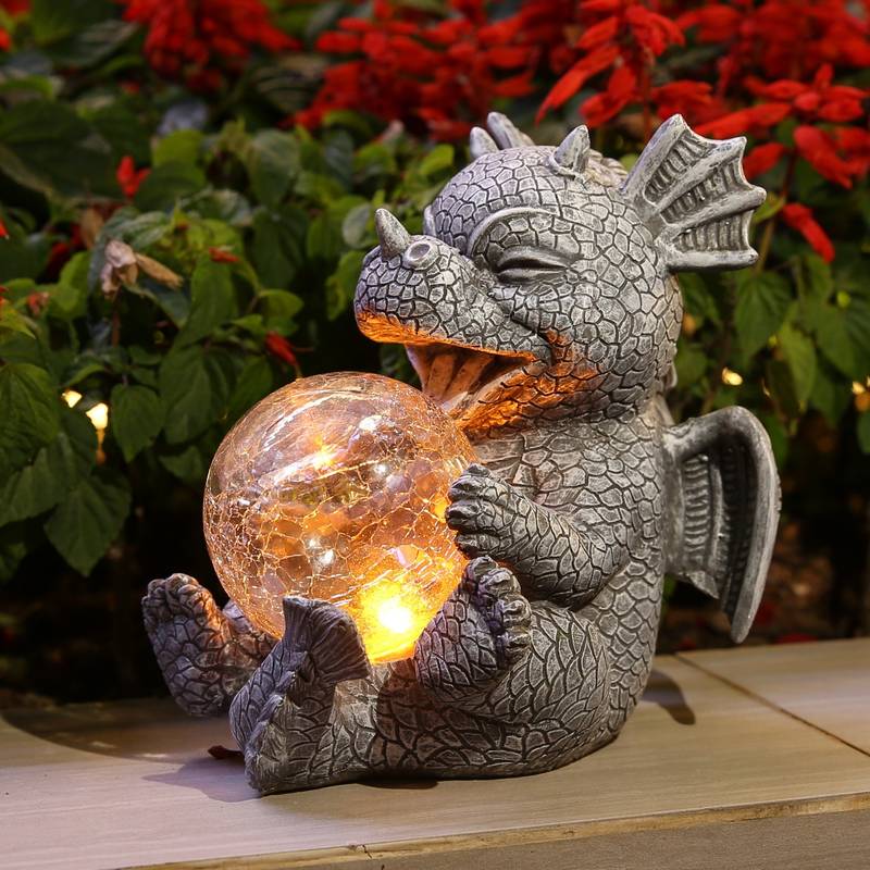 Dragon LED Night Light | Warm Glow Resin Table Lamp for Home Decor
