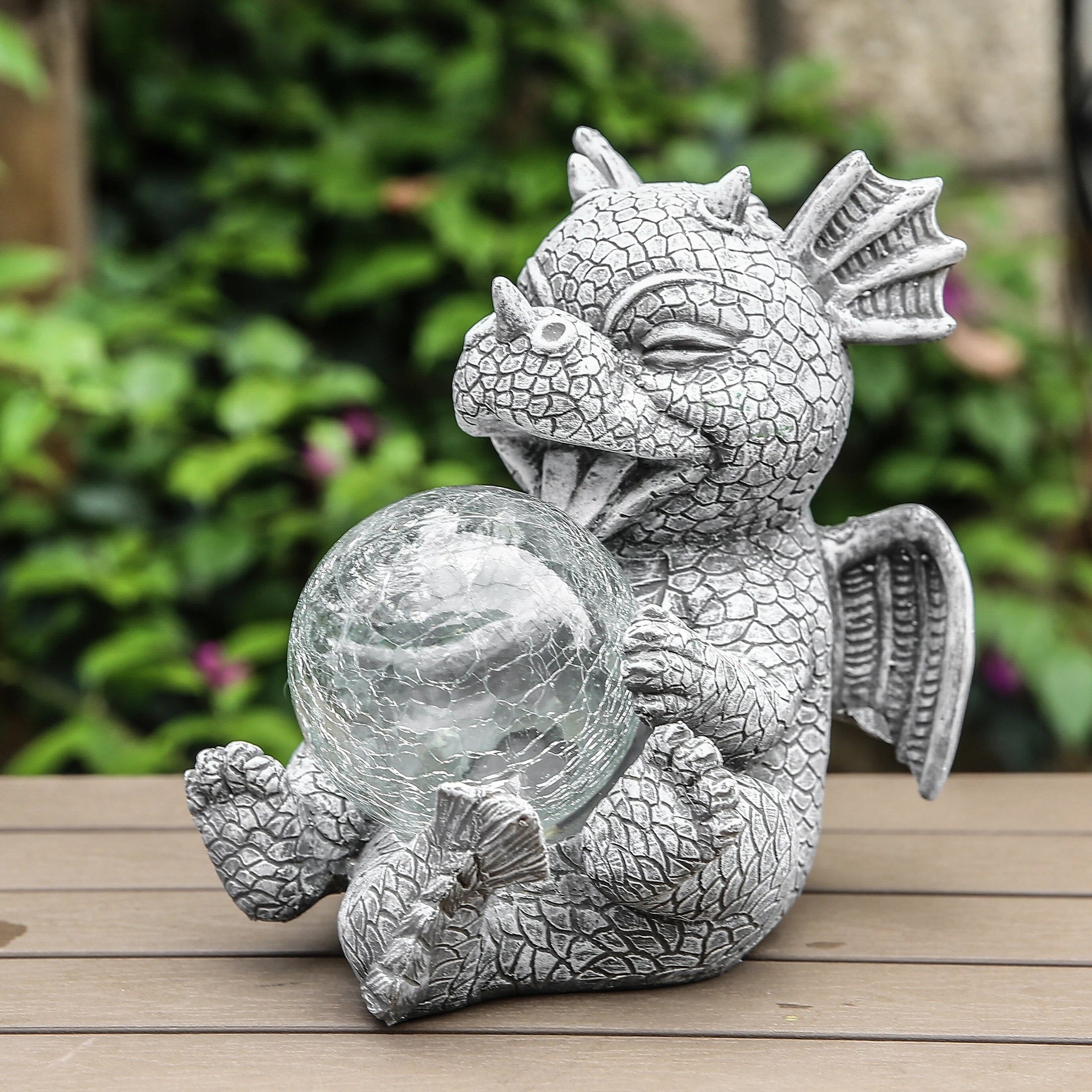 Dragon LED Night Light | Warm Glow Resin Table Lamp for Home Decor