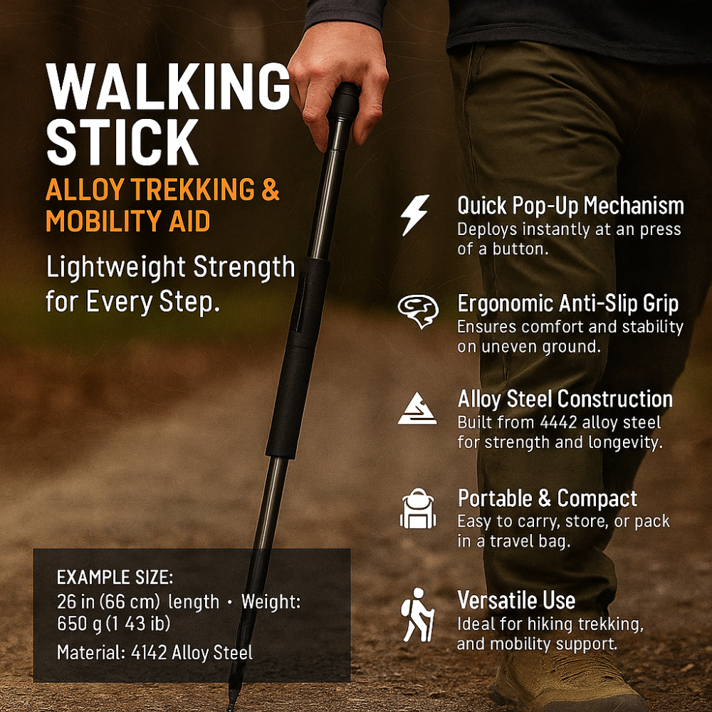 Walking Stick Alloy Trekking & Mobility Aid