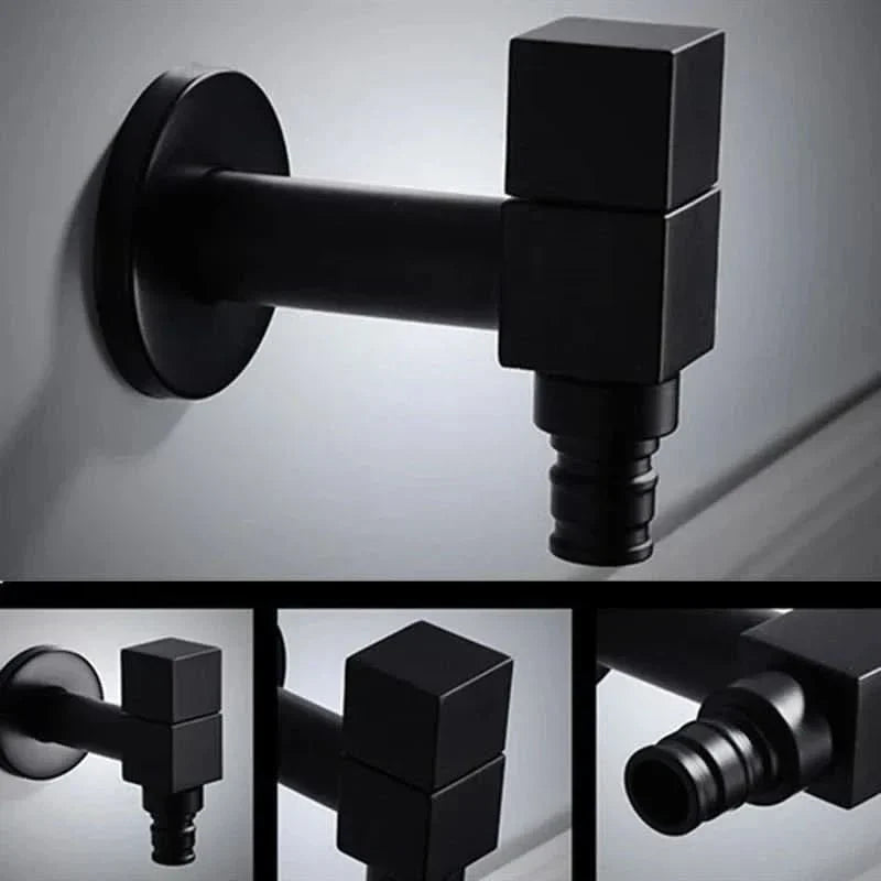 Matte Black Wall-Mounted Faucet – FlowCraft Tap for Kitchen, Bathroom & Outdoor Use