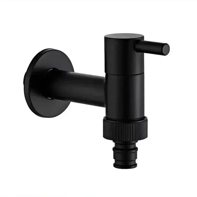 Matte Black Wall-Mounted Faucet – FlowCraft Tap for Kitchen, Bathroom & Outdoor Use