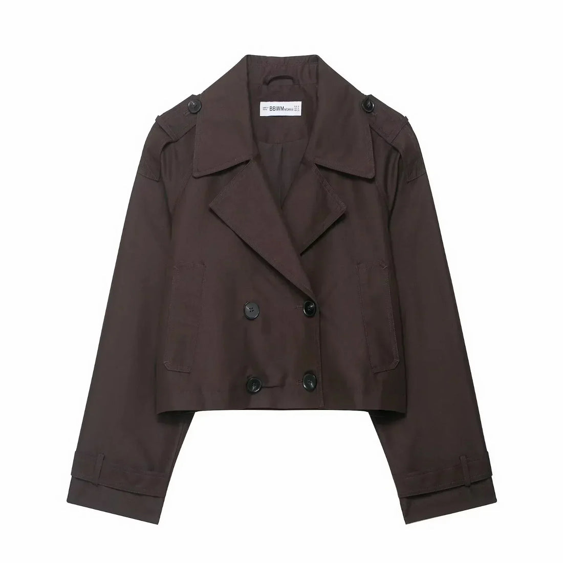 Women's Cropped Trench Coat | Double Breasted Timeless Design