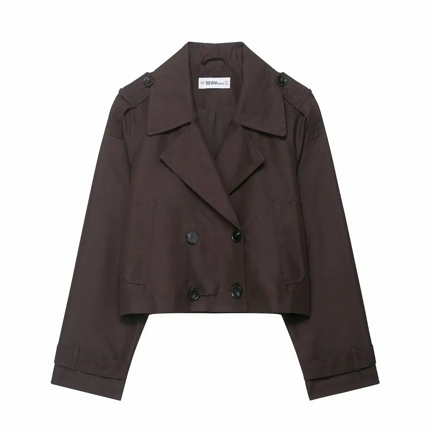 Women's Cropped Trench Coat | Double Breasted Timeless Design