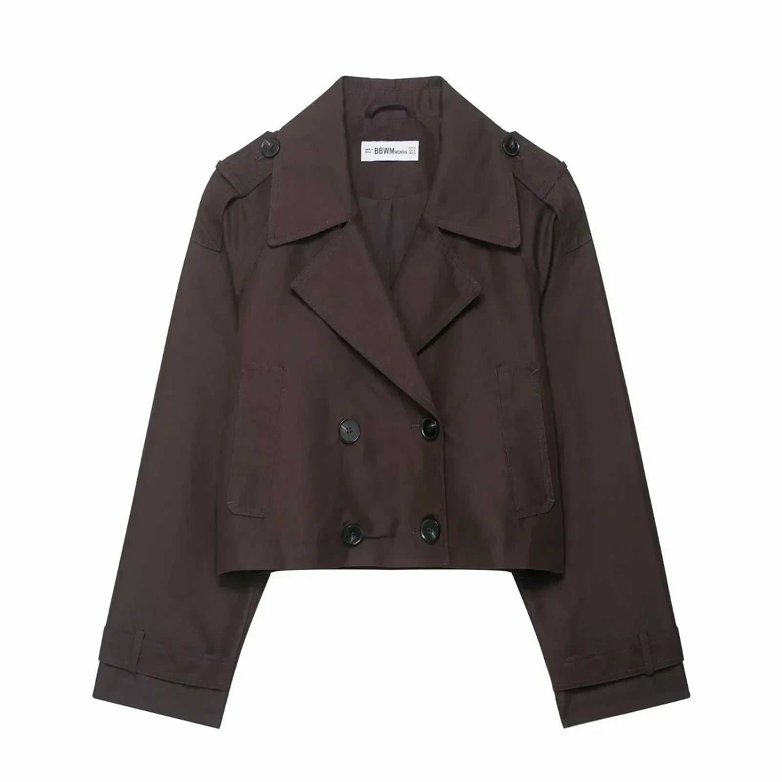 Women's Cropped Trench Coat | Double Breasted Timeless Design